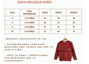 BUZO NIÑO BOLSILLO FRIZA LADRILLO - Image 2