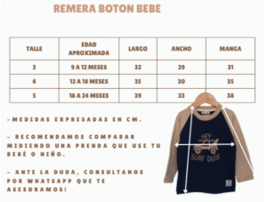 REMERA BEBÉ CON BOTONES CARAMELO - Image 2