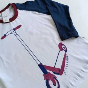 REMERA NIÑO COMBINADA MONOPATIN BLANCA - Image 2