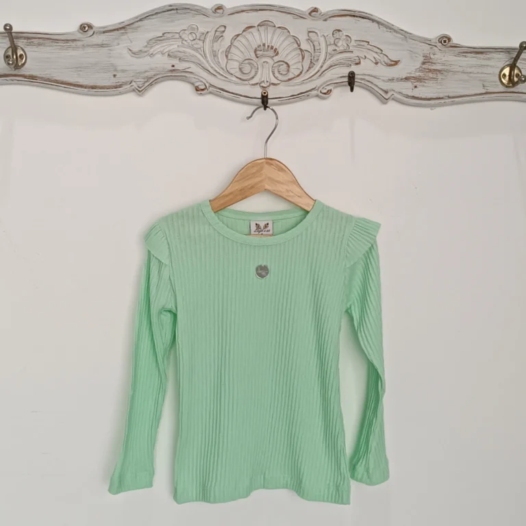 REMERA NIÑA MORLEY DE ALGODÓN VERDE AGUA