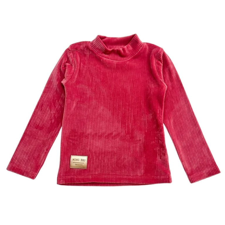 Polera Valle Plush Corderoy Magenta